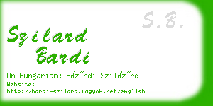 szilard bardi business card